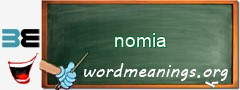 WordMeaning blackboard for nomia